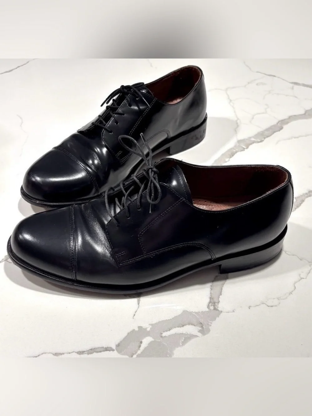 Bostonian Classics First Flex Black Oxford Lace Up Mens Leather Dress Shoes 9.5M